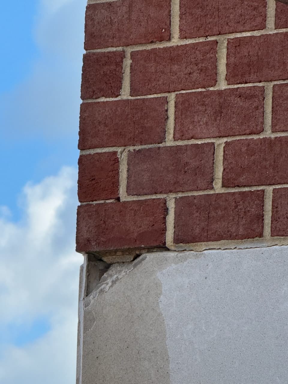 Brick and concrete foundation masonry detail in Maryland by Atlantic Construction