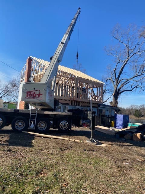 Residential new construction framing in Maryland by Atlantic Construction