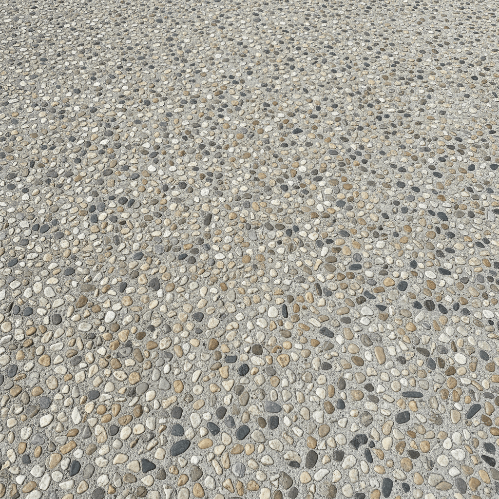 Exposed aggregate concrete driveway in Maryland by Atlantic Construction
